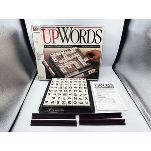 UPWORDS Word Game Vintage Milton Bradley 100% Complete Great Condition